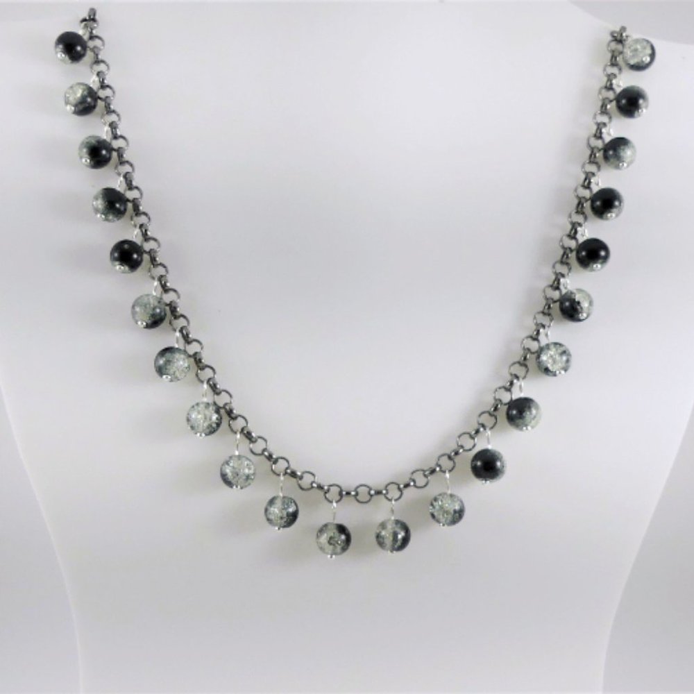 Hematite & Beaded Necklace